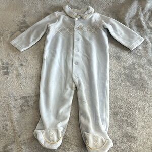 First Impressions - Velour footed sleeper.  Size 6-9 months